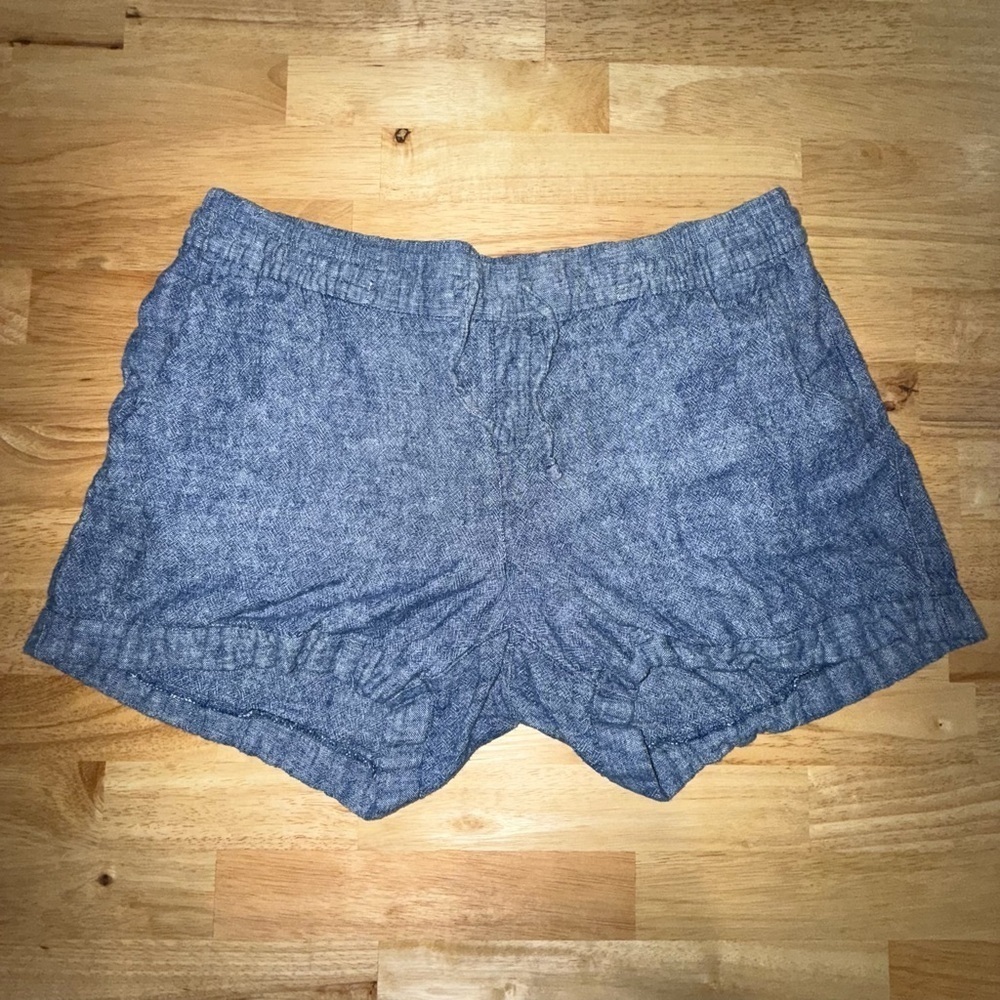 Old Navy Blue Jean Shorts Relaxed Fit Elastic Waist - Picture 2 of 8